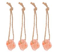 TOYANDONA 4pcs Pink Salt Blocks for Horses, Cattle, Deer and Goats, 30-50g Each, Natural Rock Salt Mineral Block for Livestock Feeding and Boredom Relief