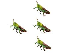 TOYANDONA 4pcs Plastic Grasshopper Model for Boys and Girls Early Educational Cognitive Toy Funny Insect Toy for Learning and Playtime Activities