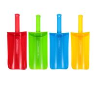 TOYANDONA 4Pcs Plastic Sand Shovels Children Sand Scoop Toys Short Handle Beach Spades for Outdoor Sandpit Play
