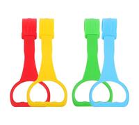 TOYANDONA 4pcs Playpen Pull up Rings Boy Girl Cot Ring Boys and Girls Walking Assistant Bed Assistant Stand up Strength Enhancement Red Yellow Blue Green
