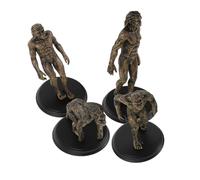 TOYANDONA 4pcs Prehistoric Human Evolution Models Plastic Educational for Classroom and Home Learning Lifelike Primitive Human and Gorilla Figurines for Interactive History Teaching
