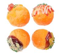 TOYANDONA 4Pcs PVC Japanese Snack for Play Kitchen Home Display Photography Props Safe Easy to Clean Educational Restaurant Decor