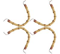 TOYANDONA 4pcs Rattan Teapot Replacement Handles with Ceramic Grips, 22cm Circumference Boiling Kettle Handle Accessories for Japanese Teapots, Suitable for 11-12cm Cross Span, Tea Pot Grip