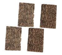 TOYANDONA 4pcs Reptile Tree Bark Background Decor Natural Lizard Habitat Climbing Surface Safe Terrarium Bark for Reptile Aquariums Decorative Supply