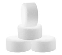 TOYANDONA 4pcs round Foam Cake Dummies for Crafts and Manual Homework, White Creative Bakery Cake Props for Beginners and Families in Dessert Shop Practice