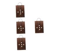 TOYANDONA 4pcs Rustic Wooden Hanging Plaque for Plants Space Saving Wall Planter Decor for Succulents Climbing Plants for Balconies Living Rooms Kitchens More