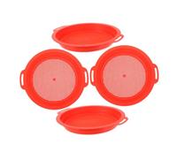 TOYANDONA 4PCS Sand Sifter Colorful Plastic Strainers for Outdoor Activities Educational Play Gardening Tools for Digging Treasures