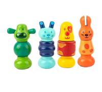 TOYANDONA 4Pcs Screws Building Blocks for Early Education Learning Development Busy Board Compatible with Fine Motor Skills Training