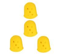 TOYANDONA 4pcs Silicone Finger Cots for Guitar Yellow Fingertip Protectors Guitar Finger Guards for Ukulele Mandolin