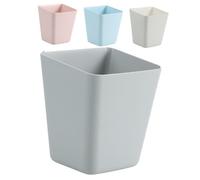 TOYANDONA 4pcs Small Hanging Storage Baskets for Rolling Trolley Compact Multi-purpose Sundries Holders for Home Beauty Salon Kitchen Space-saving Waste and Makeup Organizer in White Pink