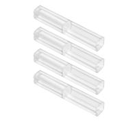 TOYANDONA 4pcs Small Square Pen Boxes Plastic Pen Storage Cases for Ballpoint Fountain and Calligraphy Compact and Stationery Organizer for Desk and Travel