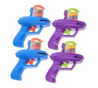 TOYANDONA 4pcs Soft Flying Disc Launcher Set for Safe Saucer for Play Creative Parent Interaction Game Purple Discs for Boys and Birthday
