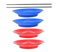 TOYANDONA 4pcs Spinning Juggling Plates with Sticks Lightweight Portable Circus Props for Adults Halloween Party Supplies Outdoor Carnival Entertainment