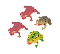 TOYANDONA 4Pcs Squeeze Toad Fun Prank Props for Adults Mixed Pattern Simulated Frog Models for Parties and Events for Creating Lifelike Fun Sounds