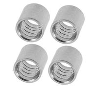 TOYANDONA 4pcs Stainless Steel Pool Cue Ferrules Snooker Tip Replacement for Billiard Cue Clamps Fit Professional and Casual Player Accessories