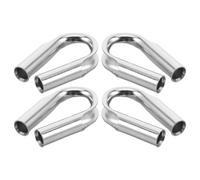 TOYANDONA 4pcs Stainless Steel U Shaped Anchor Thimble Heavy Duty Grade Wire Rope Fitting Secure Connection for Sailing Rigging Slip Design Wear Resistant for Harsh Conditions