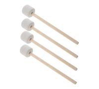 TOYANDONA 4pcs Timpani Mallets Felt Drum Mallets for Drum Practice Lightweight Percussion Stick for Marching Band Concerts