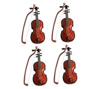 TOYANDONA 4pcs Tiny Violin Music Toy Mini Violin Model Safe and Christmas Random Style