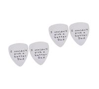 TOYANDONA 4pcs Titanium Steel Guitar Pick Creative Letter Plectrum for Guitar Teacher Thin Picks Musical Instrument Accessories