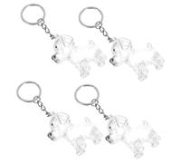 TOYANDONA 4Pcs Transparent Pet Hair Keepsake Box with Advanced Seal Portable Keychain Memorial Capsule for Dog Storage Visible Memory Organizer for Pet Owners and Lovers