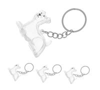 TOYANDONA 4pcs Transparent Pet Hair Keepsake Keychain Memorial Pendant Bag Charms for Emotional Connection and Lasting Tribute