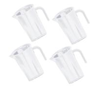TOYANDONA 4Pcs Transparent PP Measuring Cups Lightweight Graduated Containers with Handle for Kitchen Baking Cooking Liquid and Solid Ingredients