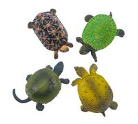 TOYANDONA 4PCS Turtle Model Realistic Miniature Sea Turtles for Birthday Party Decorations Educational Animal Figurines for Safe Cake Toppers and Micro Landscape Ornaments