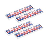 TOYANDONA 4pcs Uk Flag Metal Stickers Zinc Alloy Car Emblems with Strong Adhesive for Vehicles Trucks and Home Decor Patriotic Badge Decals for Doors and Luggage