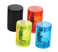 TOYANDONA 4pcs Ukulele Finger Shaker Set, Plastic Sand Percussion Instrument Accessories in Black, Red, Blue, Green for Guitar, Mandolin, Banjo Bands and Music Performances