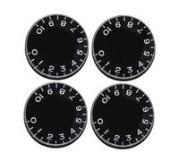TOYANDONA 4pcs Volume Tone Knobs for Electric Guitar Black White Letters Guitar Knob Cap