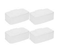 TOYANDONA 4pcs Wet Wipes Storage Box Sealing Lid for Fresh Moist Tissues Non-slip Design Compact for Home Office Desk Use Refillable Wipe Holder