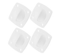 TOYANDONA 4Pcs White Nylon Marine Flush Pull Handles for Yacht, Recessed Boat Hatch Door Pulls, Sturdy Boat Recessed Hatch Latches for Outdoor Boating and Marine Use