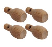 TOYANDONA 4pcs Wooden Blank Whistles DIY Paintable Musical Instruments for Easy Blow Mini Whistles for Hand-eye Coordination and Hearing Development Smooth Surface Party Favors