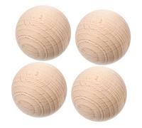 TOYANDONA 4pcs Wooden Bocce Balls Outdoor Sports Balls for Boys and Girls Giant Outdoor Games Grass Rolling Bocce Game Supplies