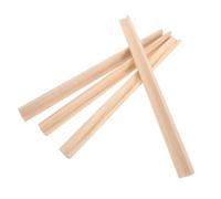TOYANDONA 4Pcs Wooden Domino Trays Unfinished Wood Tile Holders for Mexican Train Mahjong and Letter Cards Handsfree Play Design for Game and Educational