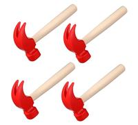 TOYANDONA 4Pcs Wooden Hammer for Smooth Safe Design Early Educational Intelligence Development Imitated Tool Playthings for Boys and Interactive Games