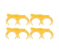 TOYANDONA 4pcs Yellow Plastic Golf Ball Holder Clips - Rotatable Foldable Dual Ball Clips for Golf Belt and Cart - Accessory Organizer for On-course Use