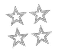 TOYANDONA 4pcs Zinc Alloy Star Brooch Pins for Women Rhinestone Shiny Badge Elegant Lapel Pins for Wedding Suit Dress Shawl Backpack Decoration Versatile Star Jewelry Accessory