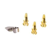 TOYANDONA 4pieces Guitar Finger Protectors Set Durable Stainless Steel Finger Sleeves for Enhanced Control Sound Quality Includes Thumb Sleeve Picks Guitar Bass and Ukulele Players