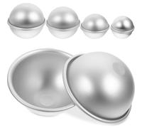 TOYANDONA 5-Pair Ball Shape Multi-Function Baking Mold Set for Cake Soap Candle Bath Bomb Making - Home Craft Tool for DIY Baking and Craft Supplies