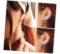 TOYANDONA 5 Pairs Circle Hoop Earrings Titanium Steel Huggie Hinged Design Comfortable Fit Unisex Piercing Jewelry Gift for Men Women