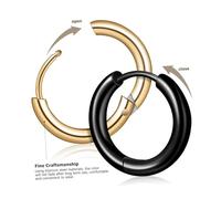 TOYANDONA 5 Pairs Small Hoop Earrings Titanium Steel Plated Huggie Hinged Circle Hoops for Men Women with Secure Close Cuff Design Comfortable Lightweight Jewelry