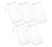 TOYANDONA 5 Pcs Aquarium Filter Media Drawstring Bags, 180 Micron Ultra Fine Mesh Reusable Fish Tank Filter Bags for Activated Carbon Bio Balls Filtration