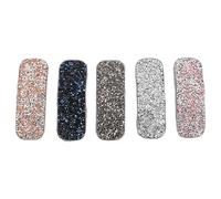 TOYANDONA 5 Pcs Rhinestone Hair Clips Barrette Set, Square Crystal Hairpins for Women, Multi-Color Sparkling Barrettes for Styling Bangs, Bun, and Loose Hair Accessories