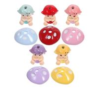 TOYANDONA 5 Sets Alloy Mushroom Spacer Beads Charms with Enamel Coating, Mini Cute Pendant DIY Jewelry Making Kit for Necklaces Bracelets Keychains, Craft Findings