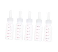 TOYANDONA 5 Sets Bottles Thick Nipples 50ml Feeding Bottles for Newborn Dogs and Cats Small Size Pet Feeding Tools for Puppy and Kitten Home Use