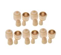 TOYANDONA 5 Sets DIY Unpainted Russian Nesting Dolls Kit Blank Wooden Matryoshka for Painting Party Crafts Family Bonding Artistic Skill Development and Home Decoration