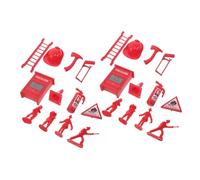 TOYANDONA 5 Sets Dollhouse Firefighter Playset with Mini Fire Extinguisher Accessories for Role Playing Plastic Outdoor Props for Team Pretend Play and Photo Scenes