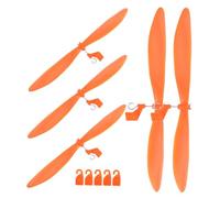 TOYANDONA 5 Sets Large Aircraft Propeller Blades Orange Plastic for Model Airplane DIY Kits Stem Educational Airplane Accessories for Students Science Projects and Creative Engineering Craft