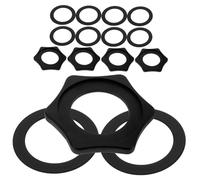 TOYANDONA 5 Sets Microphone Ring Set with Anti-roll Silicone and Iron Material, Easy to Use and Install, for Stage Microphones at Outdoor Home Parties and Family Singing